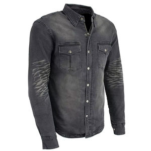 Nouvelle conception Chemises en jean décontractées à manches longues pour hommes Logo personnalisé Coton respirant Teint en fil pour l'automne - Product Image 4
