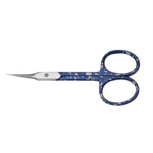 Manicure Scissors Stainless Steel Sharp Blade Blue Speckled Handle Round Hole Beauty <b>Tool</b> for <b>Nail</b> Care Adults - Product Image 5