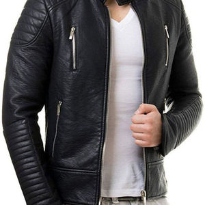 Veste en cuir pour homme, style streetwear d'hiver, personnalisable, de haute qualité, écologique, respirante, prix de gros, best-seller - Product Image 2