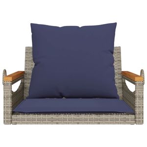 24.8 grigio "x 24.4" x 15.7 "panca oscillante con cuscini in Poly Rattan - Product Image 4