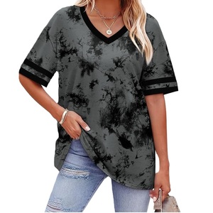 Camiseta de Cuello en V Personalizada para Mujer, 100% Algodón, Transpirable, Ecológica, Informal de Verano, Hecha en Bangladesh - Product Image 3