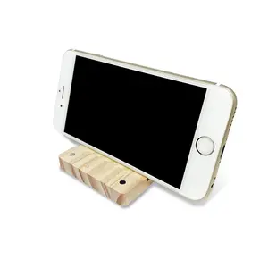 Squisito specchio tascabile 60x60mm supporto Mini supporto per cellulare fai da te in legno per scrivania