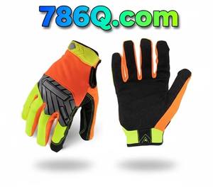 ถุงมือทำงานหนังสังเคราะห์ป้องกันการก่อสร้างมีห่วงปิดตะขอแบบปรับได้ป้องกันการตัดคุณภาพสูง - Product Image 1