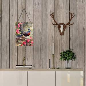 Multicolor 12x16 Aluminum Metal Sign New Pheasant Door Hanging Prints for <b>Kitchen</b> Bar Bathroom Home Decor Front Door <b>Plaque</b> - Product Image 3