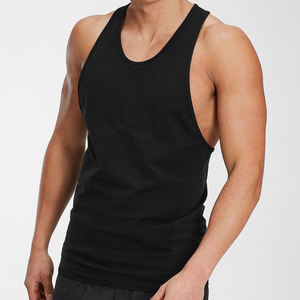 Best Quality Men's Tank Tops Racer Back Quick Dry Anti-shrink Casual 100% Polyester Gym Fitness Sport Sleeveless Workout Shirt - Product Image 3