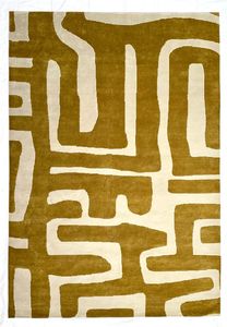 Alfombra Lavable de Lana/Seda Anudada a Mano con Patrón Geométrico Moderno, Pelo Alto Extra Grueso para Uso Doméstico y Comercial - Product Image 4