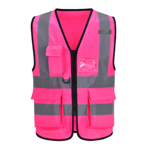 Vis Reflective Strip Engineer Work Security Clothing With Pockets Security Vest Outdoor Night Workwear safety vest - Product Image 3