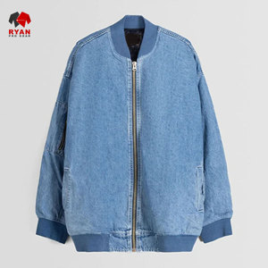 Veste en jean personnalisée Ryan Pro Gear pour hommes avec logo personnalisé, design ODM, fermeture à glissière - Product Image 2