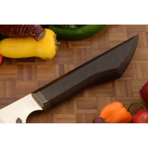 Cuchillo de Chef de Acero al Carbono de 13 Pulgadas Hecho a Mano por Ahmad Fabric con Funda de Cuero y Mango Elegante Personalizable - Product Image 3