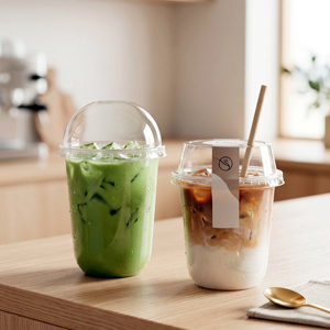 Clear Disposable <b>Cup</b> 95mm 12/16/22oz <b>Plastic</b> <b>Cup</b> with Lid PP PET for Iced Coffee Beverage <b>Cup</b> - Product Image 1