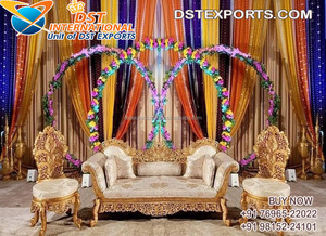 Magnifique ensemble de canapés de mariage pour la mariée et le marié, ensemble de canapés de scène de mariage créatifs, ensemble de canapés de mariage de style italien, Australie - Product Image 5