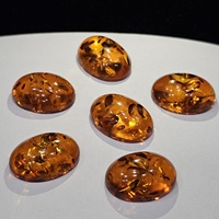 Cabochon de la Baltique pressé au miel naturel de haute qualité forme ovale ambre poli pierre précieuse en vrac pour la fabrication de bijoux pour bagues