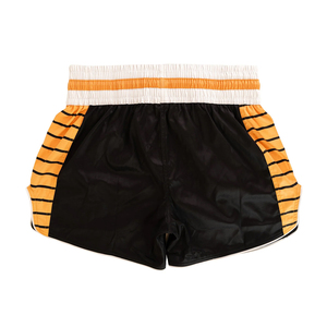 Shorts de boxe jaunes personnalisés unisexes, coupe régulière, vêtements d'arts martiaux pour adultes, polyester extensible, respirant, séchage rapide - Product Image 2