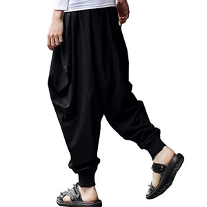 Pantalon de pyjama décontracté pour homme, imprimé en noir et blanc, taille haute élastique, fermeture plate sur le devant, idéal printemps-été - Product Image 2