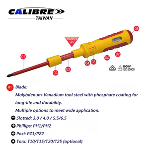 TAIWAN CALIBRE VDE <b>Interchangeable</b> Insulated Torque <b>Screwdriver</b> <b>Set</b> - Product Image 4