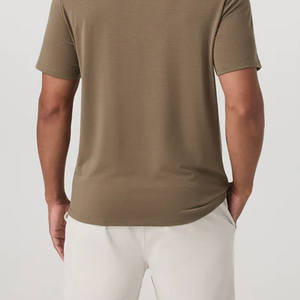 T-shirt pour homme en coton premium de qualité supérieure, coupe ample, col rond, style streetwear, couleur unie, haute qualité - Product Image 5