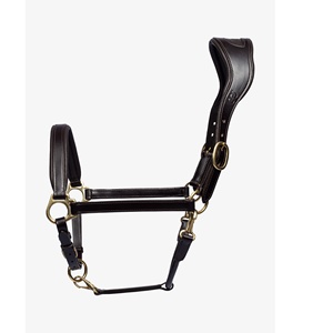 Licol de cheval professionnel en acier inoxydable et cuir de haute qualité avec voile anti-mouches, couleur personnalisable, Vente chaude 2026, Vente en gros - Product Image 4