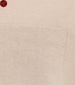 Camisa Casual de Manga Larga para Hombre, Color Beige, Cuello Clásico, Cierre de Botón, Estilo Sólido, para Primavera - Product Image 5