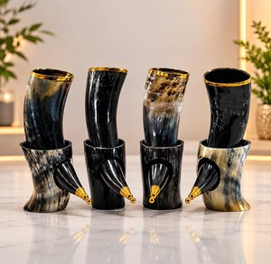 Natural Horn Viking Horn Elegant Viking Molding Themed Hand Molding Tail Drinking Horn Authentic Ox Horn Viking Horn at UO INDIA - Product Image 4