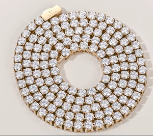 Bracelet tennis à 2 rangs en zircone cubique, en laiton plaqué argent 925, maillons de chaîne sertis de zircons, bijoux de fête unisexe - Product Image 3