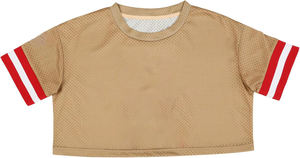 Women's Custom Breathable Plus Size Short Sleeve Printed American Football Jersey Mesh Crop <b>Top</b> - Product Image 3