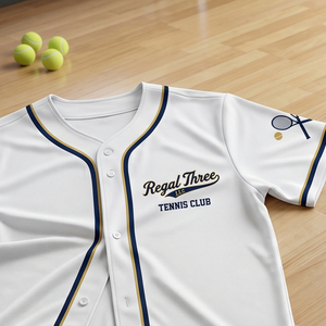 Button Down Tennis Baseball Jerseys Unisex Sports Training Softball Tennis Shirts Black Stripe Line Tennis Jersey Tops - Product Image 4