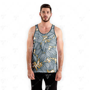 Camiseta sin mangas de compresión personalizada para hombre, 100% poliéster, para gimnasio y culturismo, espalda cruzada, venta al por mayor ODM - Product Image 3