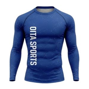 Royal Blue Long Sleeve Compression <b>Shirt</b> Fitness Training Gym Workout Breathable Quick Dry Athletic Performance Sportswear - Product Image 1
