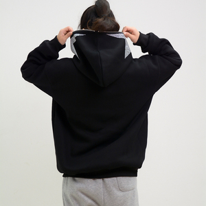Sudadera con capucha unisex con cremallera completa y estrellas de diamantes de imitación, de algodón grueso, estilo oversize, personalizada para streetwear. - Product Image 2
