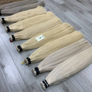 Vente en gros de meilleure qualité, cheveux humains vierges bruts alignés en vrac, droits, blonds et platine - Product Image 2