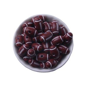 12MM 500 pièces par Lot acrylique gros trous Sport basket-ball Baseball <span class=keywords><strong>Tennis</strong></span> perles pour enfants bijoux à bricoler soi-même décoration de mode - Product Image 4