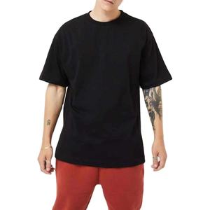 T-shirts unis lourds surdimensionnés pour hommes T-shirts blancs de haute qualité T-shirt en coton imprimé graphique personnalisé vierge vente en gros - Product Image 4
