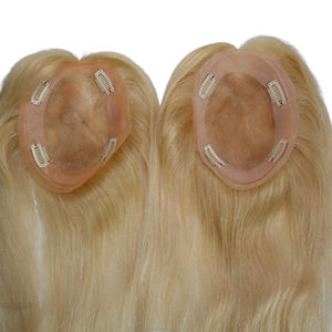 Perruque de Cheveux Humains Blonds de Haute Qualité 100% Naturels pour Femme, Toupet Frontal en Dentelle HD Noué à la Main, Cheveux Vietnamiens Bruts 12A Lisses et Ondulés Profonds - Product Image 1