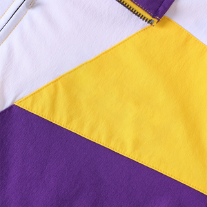 Blouson coupe-vent violet LSU personnalisé le plus tendance, à fermeture éclair intégrale, pour fraternité, séchage rapide, léger, vente en gros, commande en gros 2026 - Product Image 6
