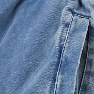 ZRROPS INDUSTRY <b>Women's</b> Acid Wash Denim <b>Jogger</b> Pants Blue Loose Fit Elastic Waist Drawstring Cuffed <b>Jeans</b> 220g All Seasons - Product Image 4
