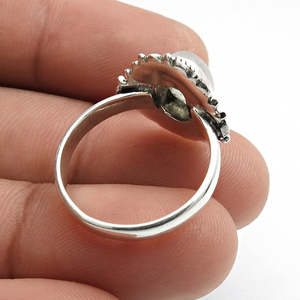 Natural Rainbow Moonstone Gemstone <b>Ring</b> Made of 925 Sterling <b>Silver</b> Handmade Vintage Boho Designer <b>Ring</b> For Women And <b>Men</b> - Product Image 2