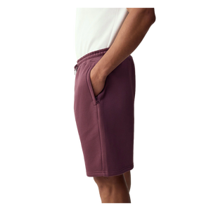 Shorts Bermuda Homme en Coton Violet Uni, Taille Élastique Décontractée, Coupe Mi-Haute avec Poches, Respirant, Style Tricoté - Product Image 3