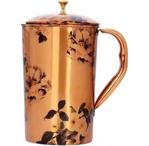 Luxury Handcrafted Copper Water Jug Premium Dining <b>Drinkware</b> for Elegant Table Setting - Product Image 2