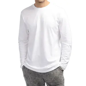 GILET THERMIQUE POUR HOMMES DE MARQUE L/S MÉLANGE DE COTON T-shirts de style basique multicolore