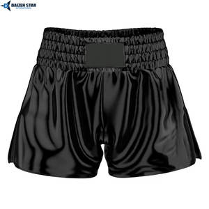 Pantalones Cortos de Entrenamiento MMA para Hombre, Ligeros, de Satén Sólido, Cintura Alta con Cordón Ajustable, Antiarrugas, de Secado Rápido y Transpirables - Product Image 6