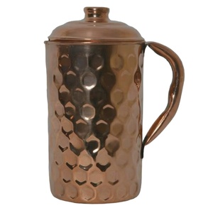 Shiny Polished Metal Utensils Pure <b>Copper</b> Mug Decorative Unique Design Wholesale Pure Indian Products - Product Image 1