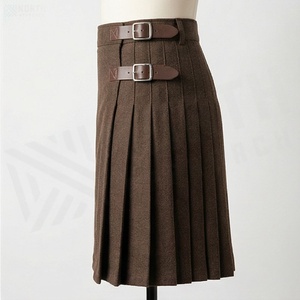 Women <b>Wool</b> <b>Wrap</b> Mini Skirt Solid Color Adjustable Belt Minimalist Style Autumn Wear - Product Image 3