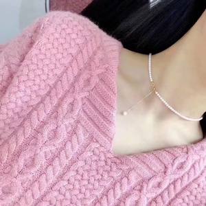 Collier de perles d'eau douce authentiques de haute qualité pour femmes, bijoux naturels de luxe léger, marque Zhuji réputée, disponible en magasin - Product Image 4