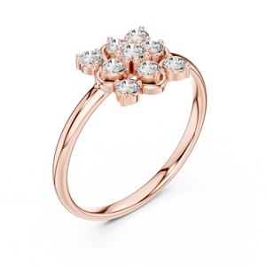 Anillo de Compromiso y Aniversario Clásico con Diamantes Reales, Certificado por IGI, Chapado en Oro para Mujer - Product Image 4