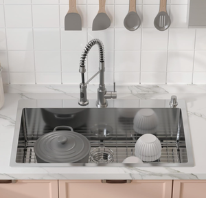 Fregadero de cocina de acero inoxidable hecho a mano, cuenco individual, lavabo profundo, resistente a los arañazos, perfecto para cocinas de lujo - Product Image 6