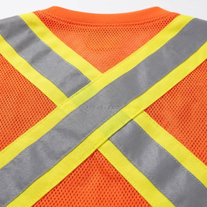 Chemise de sécurité réfléchissante en maille respirante anti-plis, conforme à la norme ANSI Classe 2, pour la construction et la circulation, avec logo personnalisé OEM, vente en gros - Product Image 4