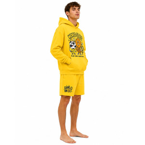 Men's Hoodie and Shorts Matching Set Custom Fashion Streetwear Cotton Sweat Suit OEM Manufacturer - Product Image 3