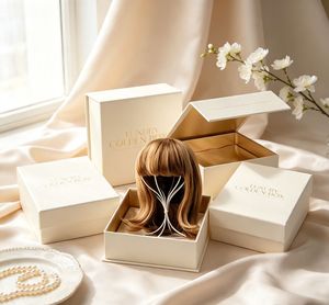 Boîtes d'expédition personnalisées pour perruques avec logo, vente en gros de boîtes d'emballage personnalisées pour perruques, boîtes de perruques de luxe OEM avec logo personnalisé - Product Image 1