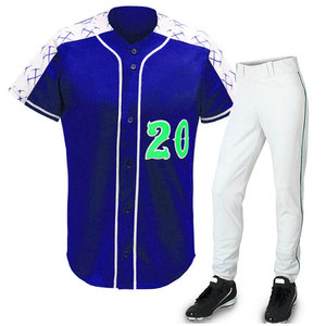 Men's Baseball Uniform Set Green White Number 20 Heat-Transfer Printed Polyester/Cotton V-neck Jersey Pants Regular Fit Short - Product Image 2