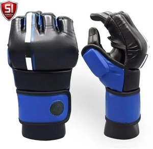 ถุงมือฝึกซ้อมแบบครึ่งนิ้ว PU ยี่ห้อ SUMROOS INDUSTRY สำหรับทุกเพศ ปรับขนาดได้ด้วยแถบตีนตุ๊กแก เหมาะสำหรับ MMA มวย และศิลปะการต่อสู้ สามารถปรับแต่งได้ - Product Image 1